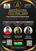 National level AI Bootcamp Tech Trios 2026 – AI in Cyber & Phishing, Agentic AI & Claude, AI in digital marketing online Poster